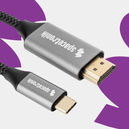 Кабель USB-C 3.1 – HDMI Spacetronik KCH-SPA030, 3 м, 4K, 60 Гц, переходник