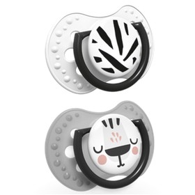 Lovi Dynamic Pacifier 6-18M Salt & Pepper