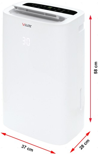 WELLTEC DHN20 ОСУШИТЕЛЬ ВОЗДУХА 3в1 до 40м² 20л/24ч WiFi НАСОС HEPA H13