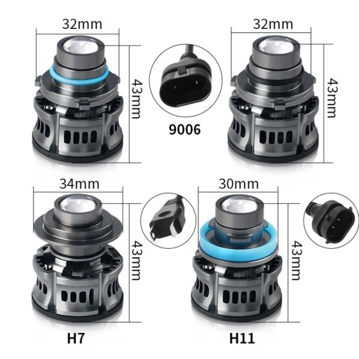 2x автомобильные лазерные лампы для фар H7 9006