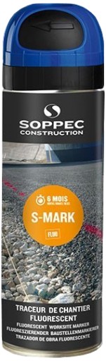 SOPPEC S-MARK флюоресцентная синяя геодезическая краска 500 мл