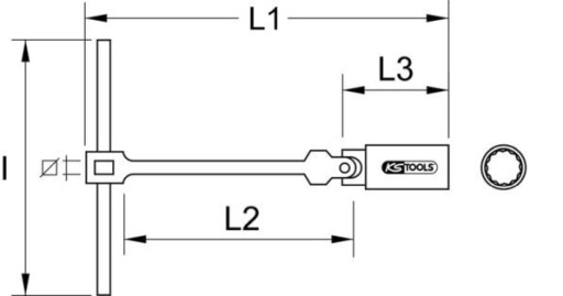 517.1132 Свечной ключ с Т-образной рукояткой,