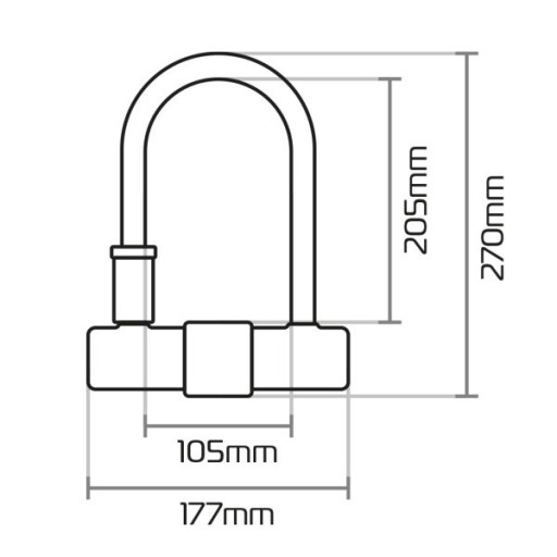 Zabezpieczenie blokada tarczy OXFORD MAGNUM U-LOCK