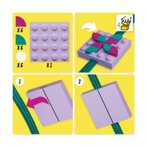 Блокнот Lego Dots с тарелкой и кубиками для украшения