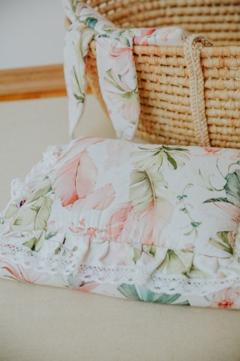 Постельное белье BAMBOO с рюшами и кружевом для гондольной коляски BAMBOO BLANKET