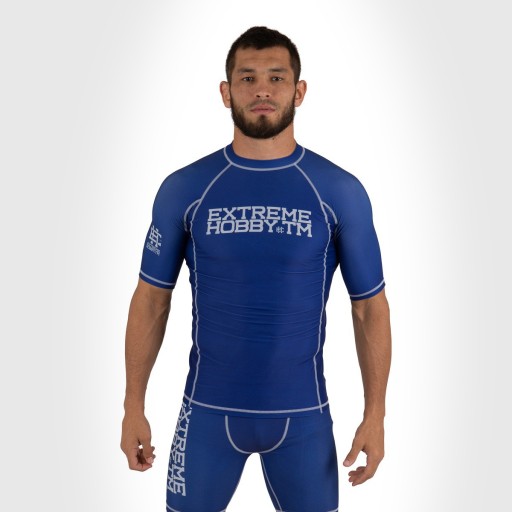 Мужская футболка для ММА BJJ Crossfit синяя 3XL EXTREME HOBBY