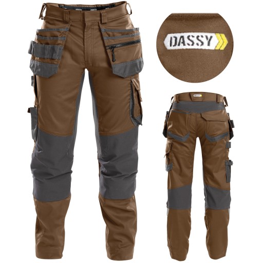 Мужские рабочие брюки Elastic Stretch по талии OHS Brown Dassy Flux 50