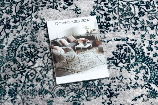 КОВЕР GLAMOUR 180x270 ОРНАМЕНТ бирюзовый/кремовый #GR4392