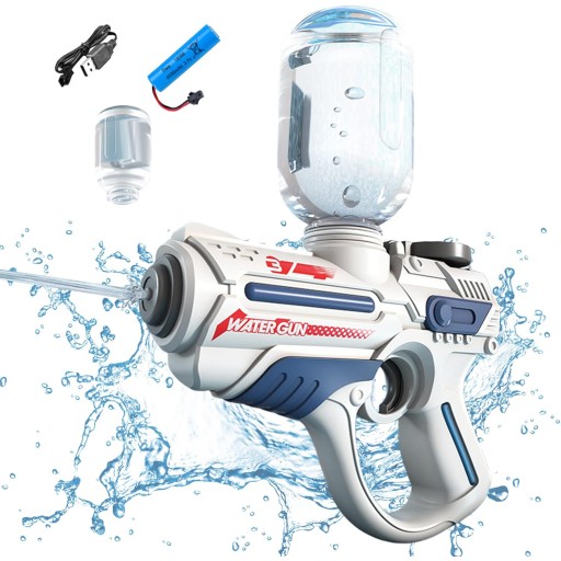 ДЕТСКИЙ ЭЛЕКТРИЧЕСКИЙ ВОДЯНОЙ ПИСТОЛЕТ, ДАЛЬНОСТЬ 12 м, ЗАРЯДКА от USB