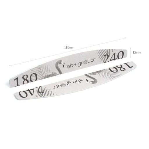 Pilnik do Paznokci 180/240 Łódka Półksiężyc Slim Folia Aba Group 100 szt