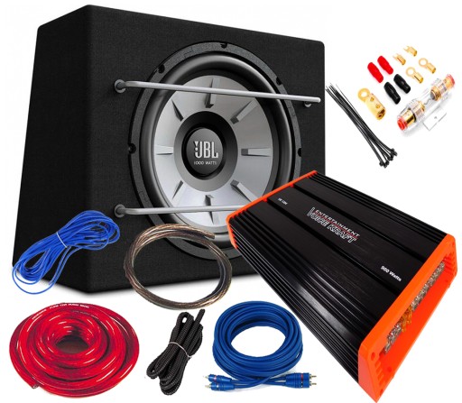 JBL BASS TUBE BOX 1000 Вт + УСИЛИТЕЛЬ + КАБЕЛИ