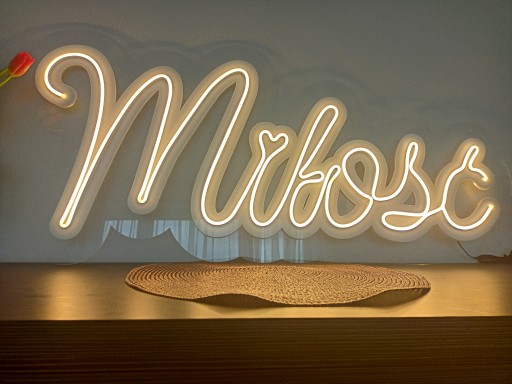 DUŻY napis Neonowy Neon RAZEM LEPIEJ 99 cm ślub