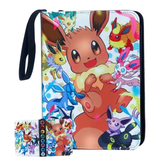 Duży Album Na 400 Kart z Pikachu Segregator + Oryginalna Karta Pokemon