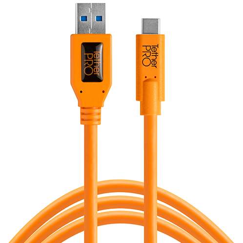 КАБЕЛЬ Tethertools USB 3.0 — USB-C, 4,60 м, оранжевый, для камеры