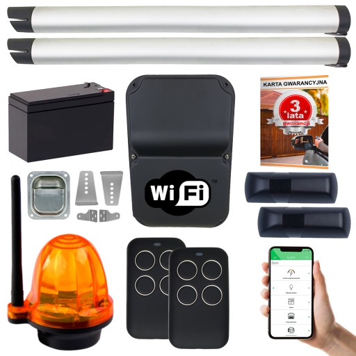 ПРИВОД ДЛЯ ДВУСТРООЧНЫХ ВОРОТ УЗКИЕ СТОЙКИ MIK400 4м/300кг БЕСПЛАТНЫЙ WIFI АККУМУЛЯТОР