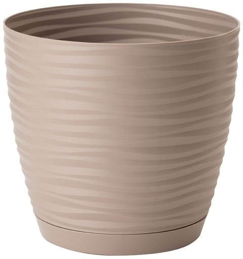 Круглый цветочный горшок на подставке SAHARA PETIT 19 CREAM