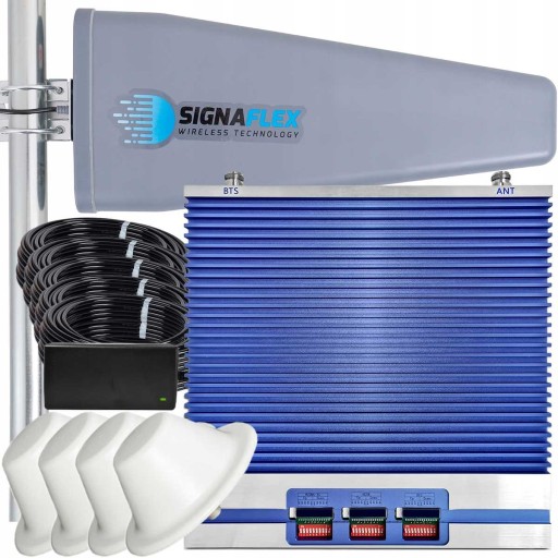 УСИЛИТЕЛЬ ИНТЕРНЕТ-СИГНАЛА EGSM 3G 4G LTE 5000м2 + АНТЕННЫ 10м