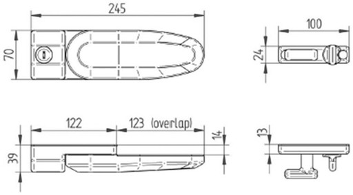 ЗАМОК THULE INSIDE OUT G2 ДВЕРНОЙ ЗАМОК