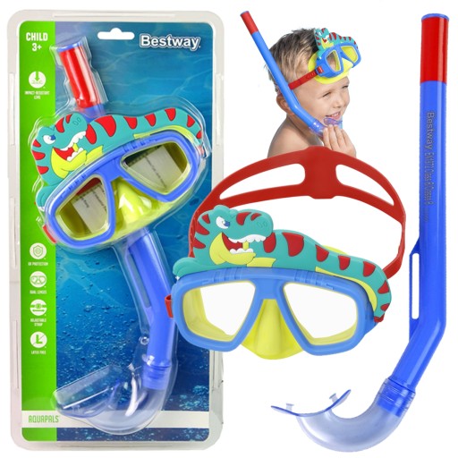 Набор для дайвинга и плавания для детей 3-6 лет Маска + трубка Bestway 24059