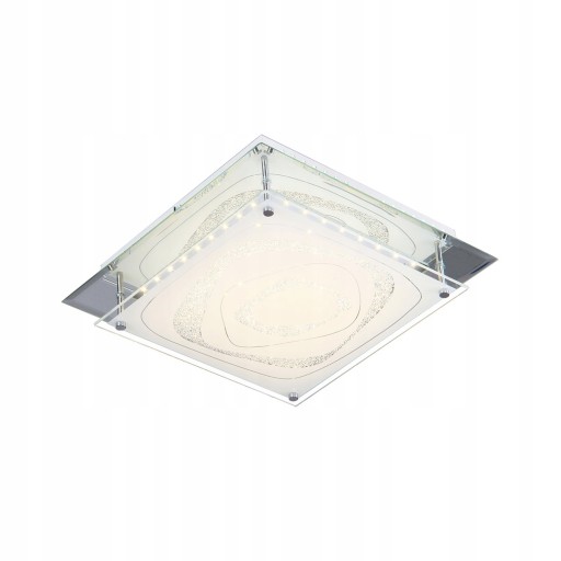 Plafon kwadratowy lampa sufitowa ITALUX Verso LED 12W SZKŁO