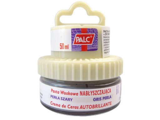 PALC PASTA KREM WOSKOWA DO SKÓR BUTÓW JASNY SZARY