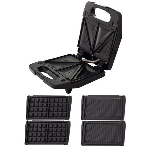 OPIEKACZ DO KANAPEK SANDWICH GRILL ELEKTRYCZNY GOFROWNICA 3-w-1 KAMILLE