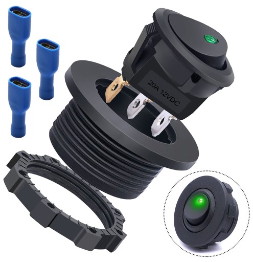 ПАНЕЛЬНЫЙ ВЫКЛЮЧАТЕЛЬ SPST LED SWITCH 12V 20A GIE