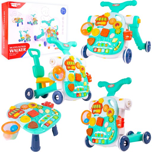 PUSH RIDE, ИНТЕРАКТИВНЫЕ ПРОГУЛКИ, САМОКАТ, СТОЛ 5-В-1 ДЛЯ ДЕТЕЙ