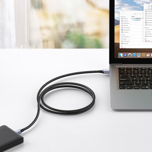 Кабель Ugreen USB - USB 3.0 5Гбит/с 2м серый (US373)