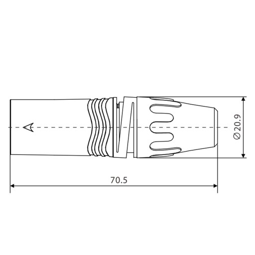 РАЗЪЕМ XLR ДЛЯ МИКРОФОНА ДЛЯ КАБЕЛЯ, 3 КОНТАКТА, ПОЗОЛОЧЕННЫЙ, ROXTONE XM3BG, ЧЕРНЫЙ