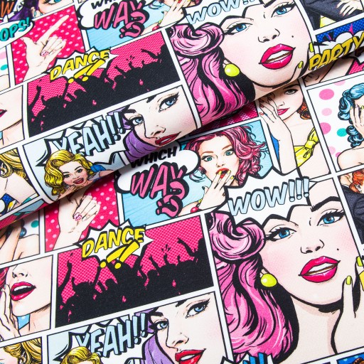 Ткань 100% хлопок Pop Art Comic 1FQ