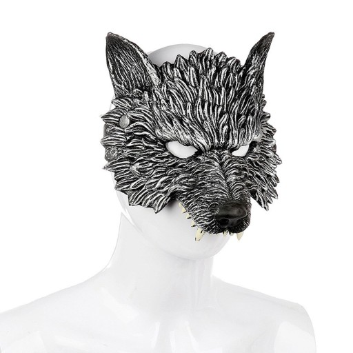 Luxury Wolf Half Face Cosplay Costume Masquerade Accessories Cover Half for