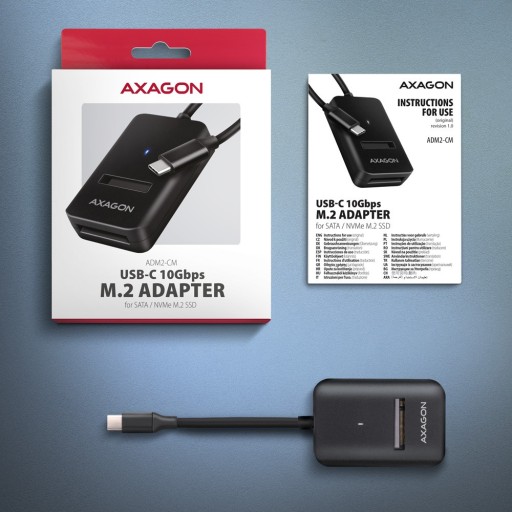 Внешний корпус M.2 SATA/NVMe PCIe USB-C SSD-адаптер 10 Гбит/с Черный