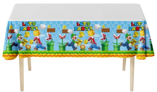 SUPER MARIO BROS КРУЖКИ ТАРЕЛКИ САЛФЕТКИ Скатерть Luigi набор 41 шт. на день рождения