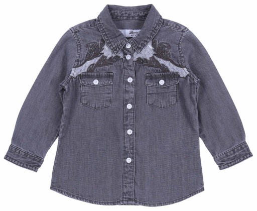Szara, dziewczęca koszula jeansowa DENIM CO. 2-3 lata 98cm