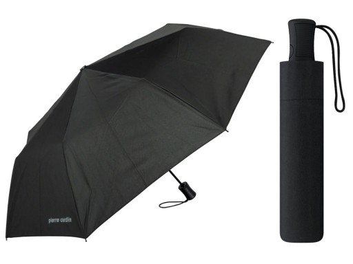 CZARNY PARASOL PIERRE CARDIN MINI AC BLACK LINE