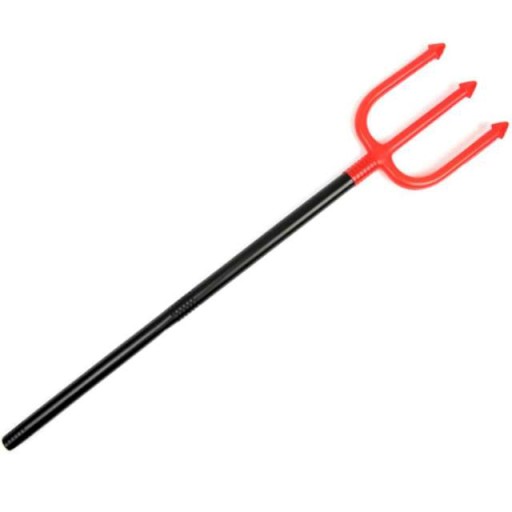 DEVIL'S FORK красный черный TRIdent длинный 114