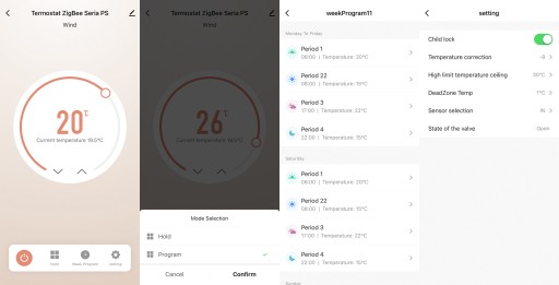 Inteligentny Termostat Obciążalny 16A Podłogówka Biały TR053 Seria PS WiFi