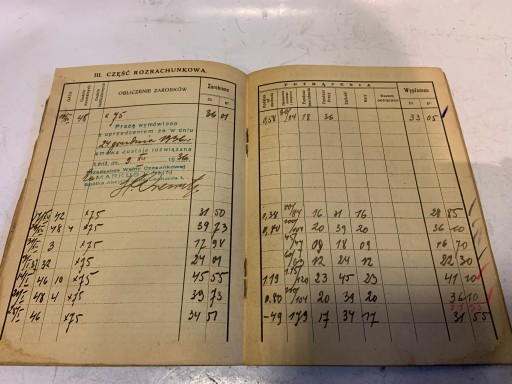 Лодзинская учетная книга Шерстяная прядильная фабрика МАРКУС КОН 1936 г.