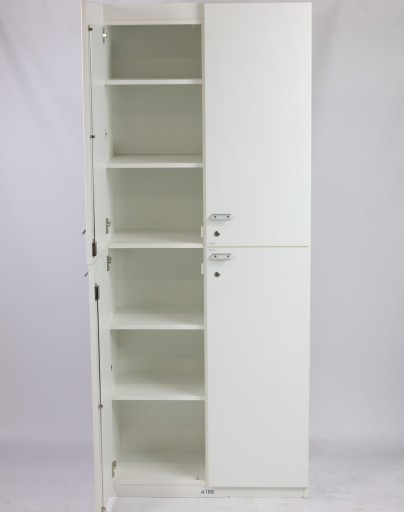 Шкаф офисный TECHO 6 OH 90x216x44 белый с ключом