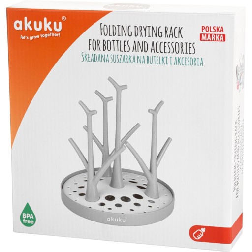 AKUKU СУШИЛКА ДЛЯ БУТЫЛОК И УМИШКИ ДЕРЕВО A0014