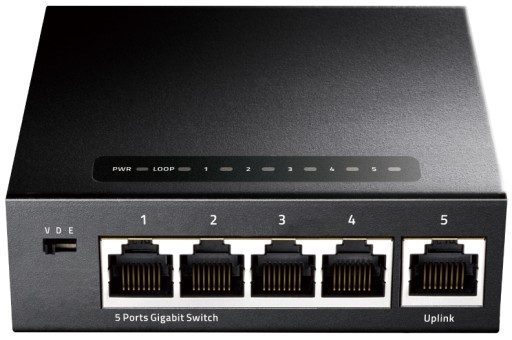 КОММУТАТОР LAN GS105 5 ГИГАБИТНЫХ ПОРТОВ 1000 МБ/с Металл