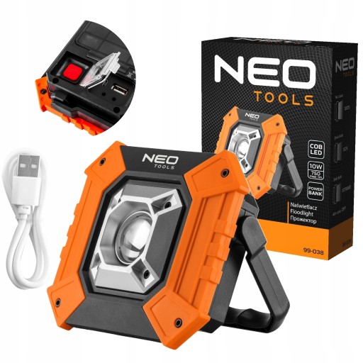 NEO ЛАМПА-ПРОЖЕКТОР НА БАТАРЕЯХ LED COB 750 лм 10 Вт