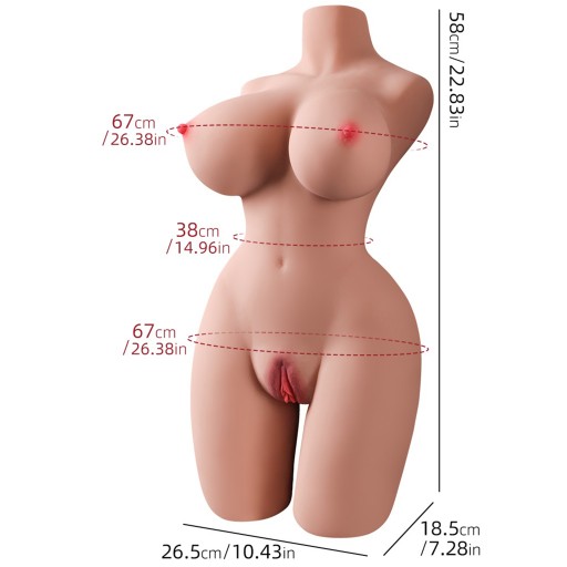 Seks lalka dla mężczyzn 3D Lalka Miłości 3 W 1 Kobiecy Tors Męski Masturbator 10kg
