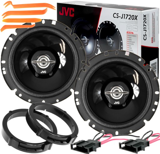 GŁOŚNIKI SAMOCHODOWE JVC CSJ-1720X 165MM DO SEAT IBIZA CORDOBA + ADAPTERY