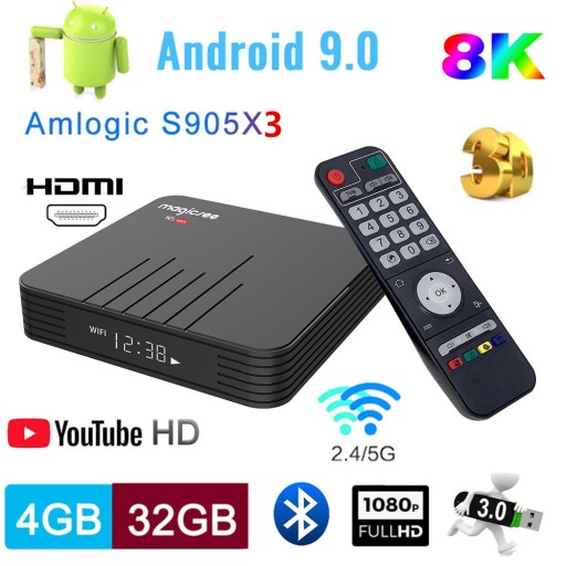 Горячие продажи Smart Android TV Box 2.4G/5G WIFI 4K Media Player
