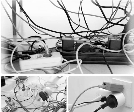 Беспроводное зарядное устройство Power Strip Cube 12 розеток 4 USB 1 USB-C