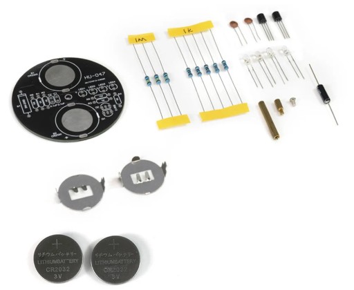 Bączek LED multikolor DIY KIT z bateriami zestaw do nauki lutowania