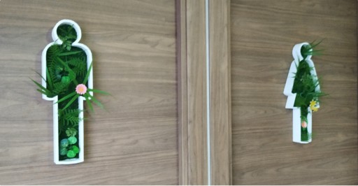Oznaczenie WC tabliczka toaleta DAMSKA kwiaty