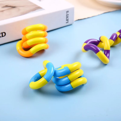ИГРУШКА-АНТИСТРЕСС FIDGET TOYS крутая поп-змейка с кубиками-пазлом